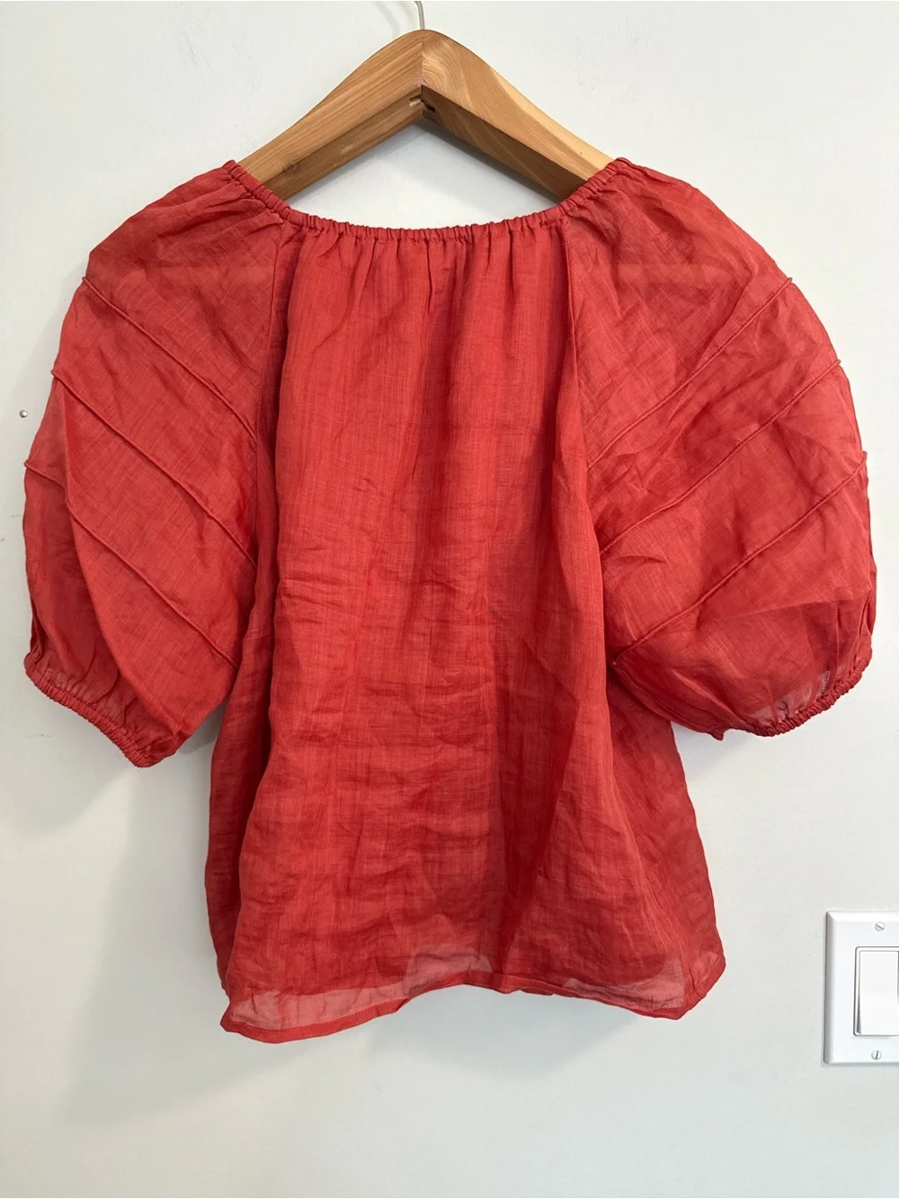 J. Crew Puff Sleeve Top In Ramie